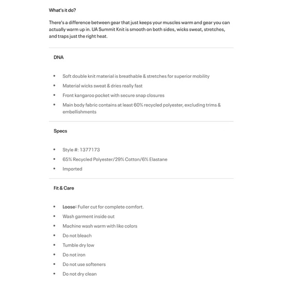 Under Armour Unisex UA Summit Knit Hoodie - Picture 8 of 8